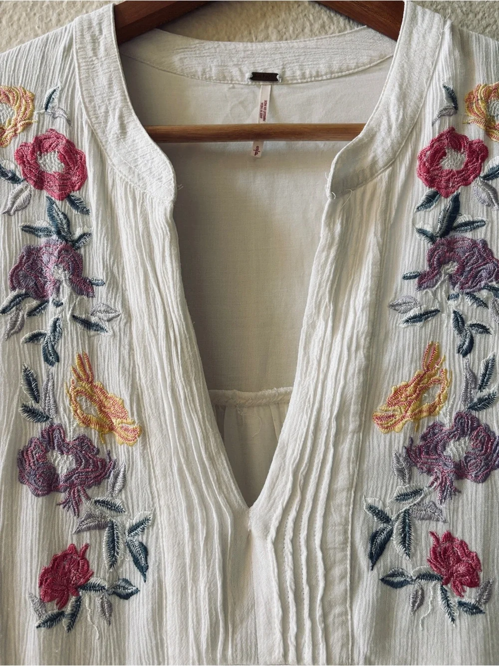Free People Mia Embroidered Dress Size S